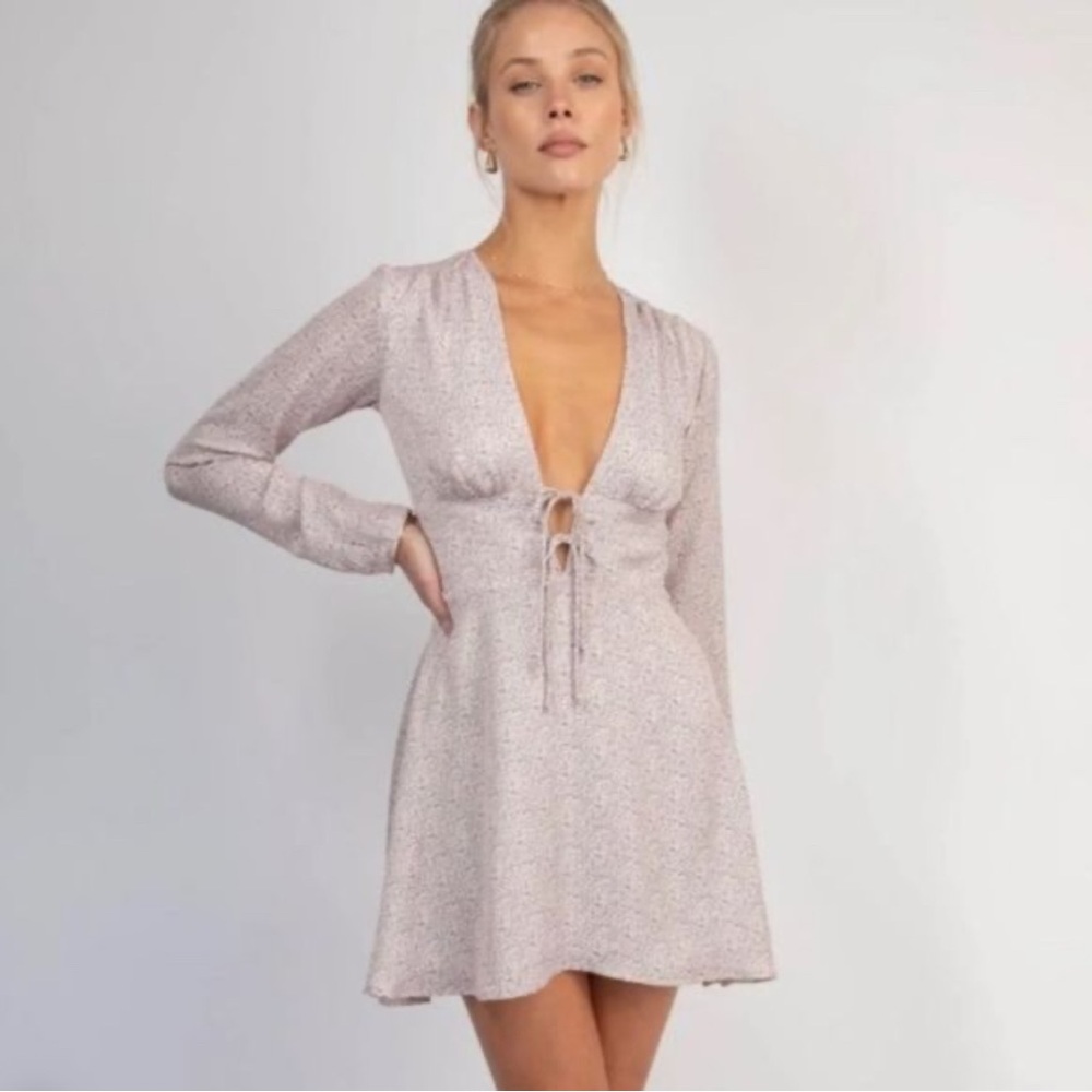 RESA Long-Sleeve Dress in Light Pink